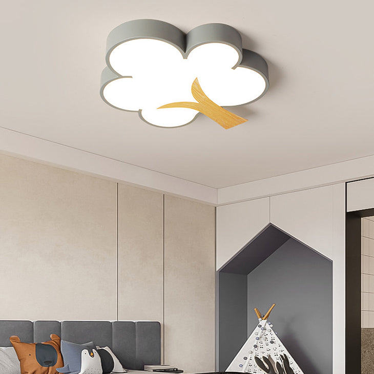 Modern Art Deco Tree Shape Light Guide Plate Iron LED Flush Mount Ceiling Light For Bedroom