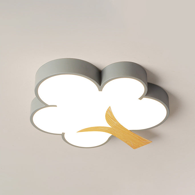 Modern Art Deco Tree Shape Light Guide Plate Iron LED Flush Mount Ceiling Light For Bedroom