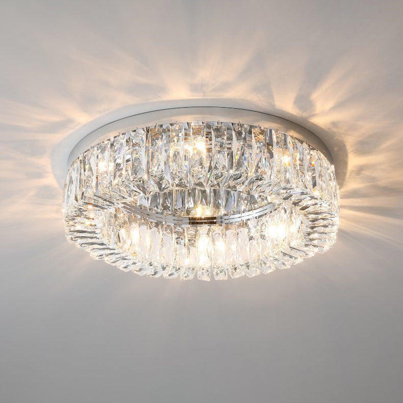 Moderne Luxus Runde Aushöhlen Kristall Edelstahl 6/8/12/16 Licht Unterputz Deckenleuchte Für Schlafzimmer 