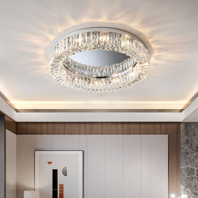 Moderne Luxus Runde Aushöhlen Kristall Edelstahl 6/8/12/16 Licht Unterputz Deckenleuchte Für Schlafzimmer 