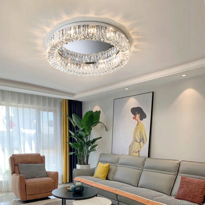 Moderne Luxus Runde Aushöhlen Kristall Edelstahl 6/8/12/16 Licht Unterputz Deckenleuchte Für Schlafzimmer 