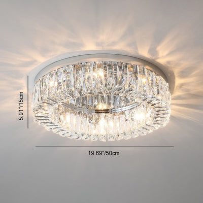 Moderne Luxus Runde Aushöhlen Kristall Edelstahl 6/8/12/16 Licht Unterputz Deckenleuchte Für Schlafzimmer 