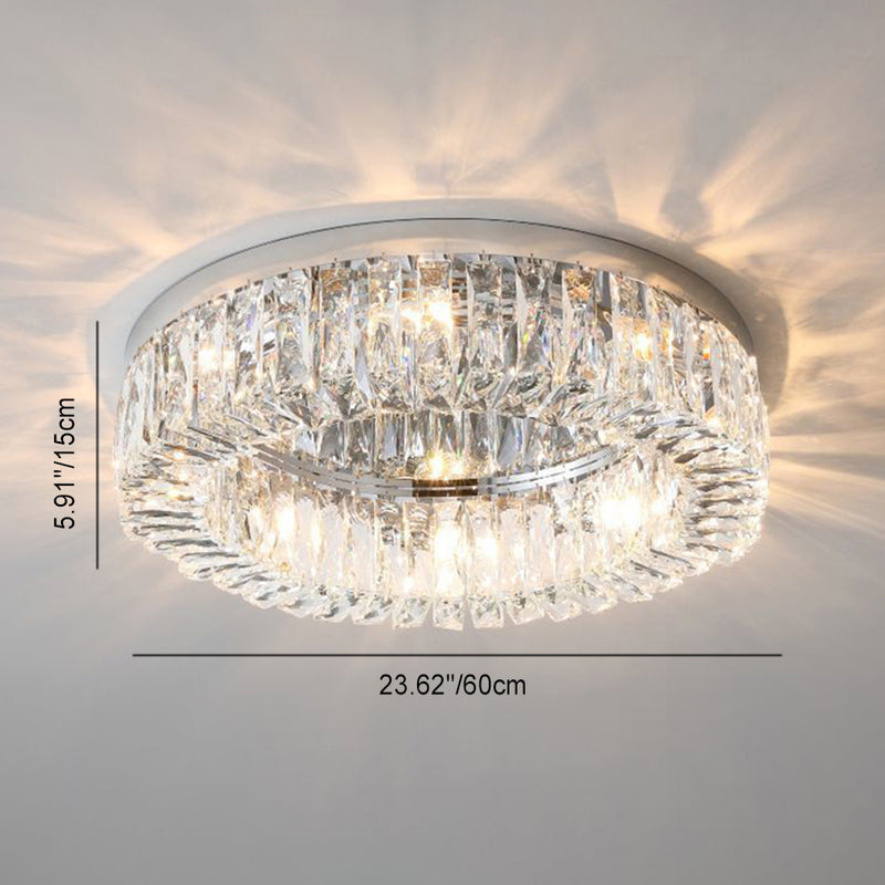 Moderne Luxus Runde Aushöhlen Kristall Edelstahl 6/8/12/16 Licht Unterputz Deckenleuchte Für Schlafzimmer 