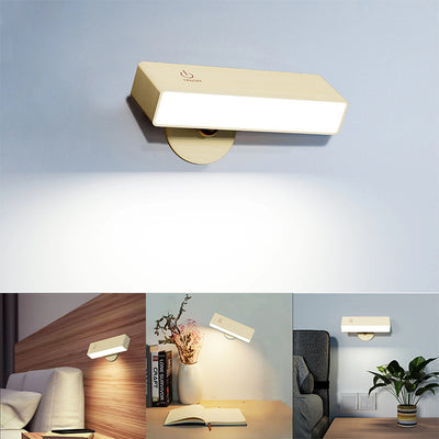 Moderne minimalistische Rechteck Holz LED Wandleuchte Lampe für Wohnzimmer 