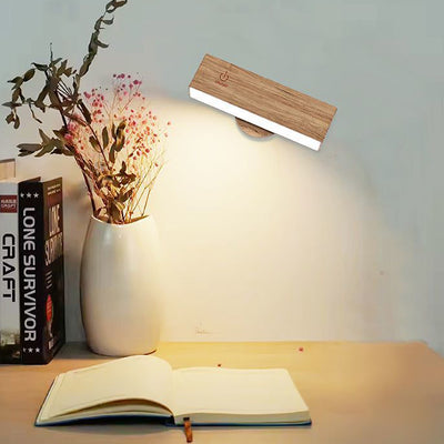 Moderne minimalistische Rechteck Holz LED Wandleuchte Lampe für Wohnzimmer 