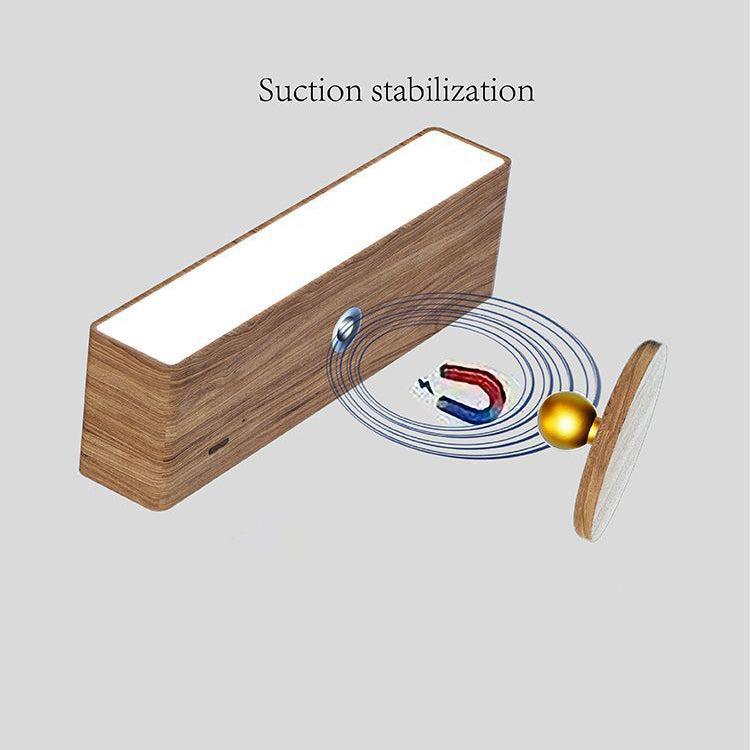 Moderne minimalistische Rechteck Holz LED Wandleuchte Lampe für Wohnzimmer 