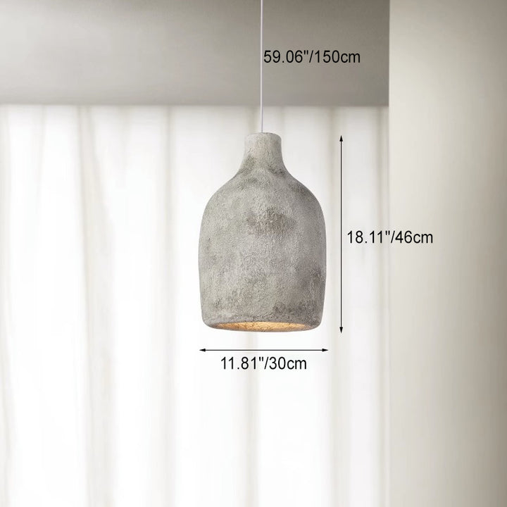 Lampe suspendue 1 lumière en polystyrène haute densité de style japonais traditionnel pour salon 