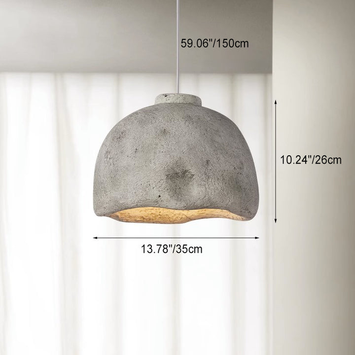 Lampe suspendue 1 lumière en polystyrène haute densité de style japonais traditionnel pour salon 