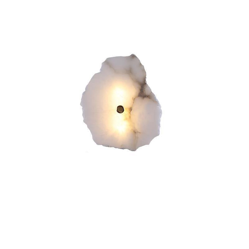 مصباح حائط LED من الرخام ذو تصميم دائري غير منتظم معاصر للأجهزة لغرفة المعيشة 