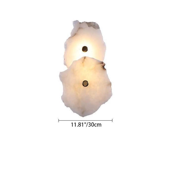 Applique murale LED en marbre avec matériel créatif contemporain et cercle irrégulier pour salon 