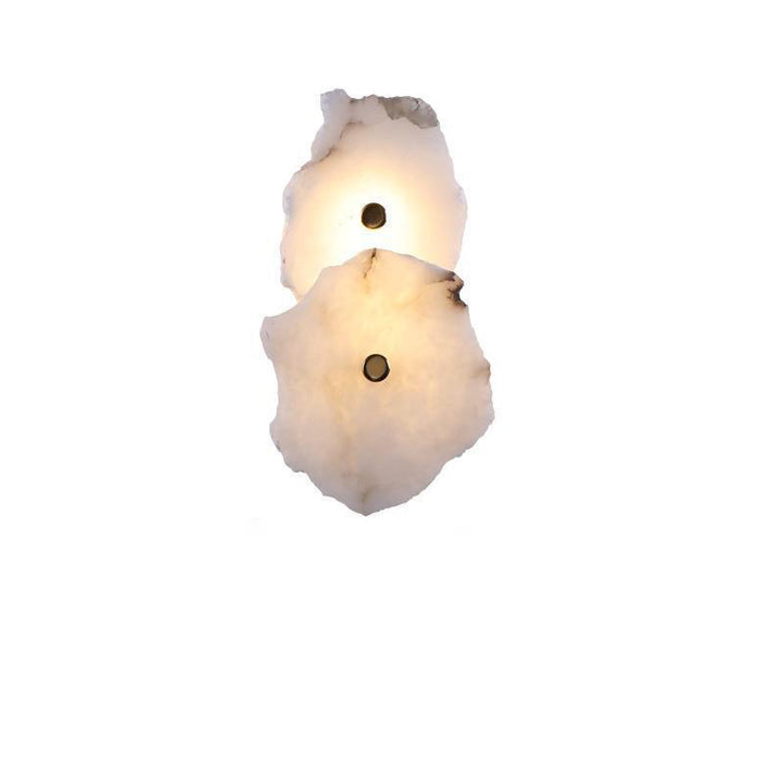 Applique murale LED en marbre avec matériel créatif contemporain et cercle irrégulier pour salon 