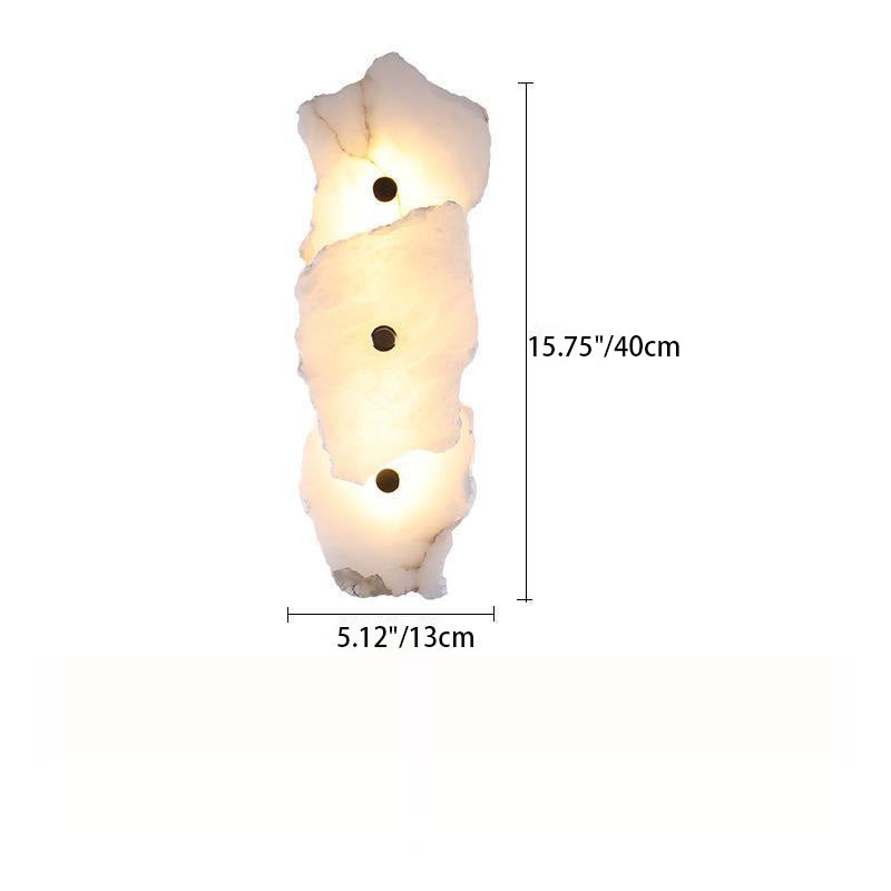 Applique murale LED en marbre avec matériel créatif contemporain et cercle irrégulier pour salon 