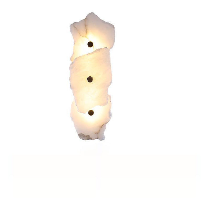Applique murale LED en marbre avec matériel créatif contemporain et cercle irrégulier pour salon 