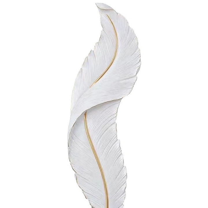 Lámpara de Aplique de Pared LED de Silicona de Resina con Forma de Pluma Creativa Contemporánea para Dormitorio 