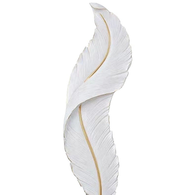 Lámpara de Aplique de Pared LED de Silicona de Resina con Forma de Pluma Creativa Contemporánea para Dormitorio 