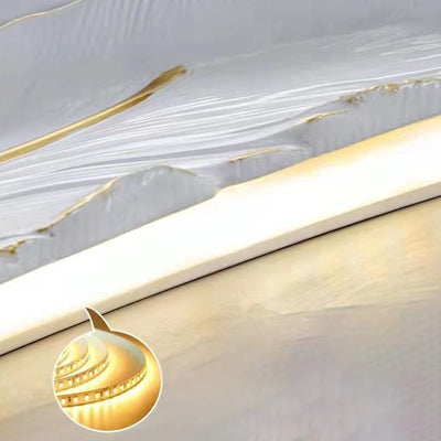 Lámpara de Aplique de Pared LED de Silicona de Resina con Forma de Pluma Creativa Contemporánea para Dormitorio 