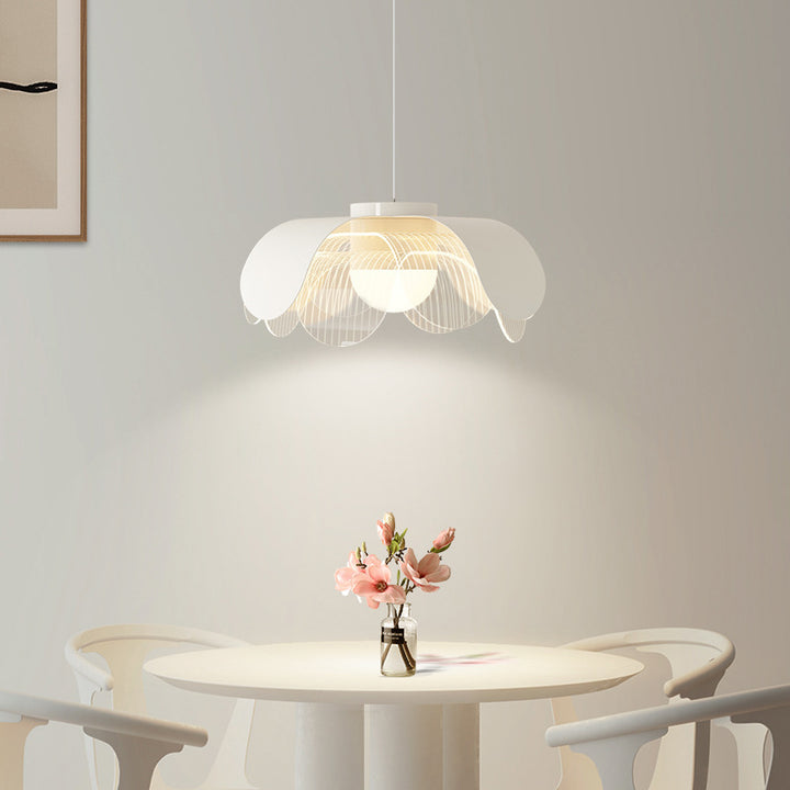 Traditionelle französische Zweig-runde Acryl-Eisen-LED-Pendelleuchte für Wohnzimmer 