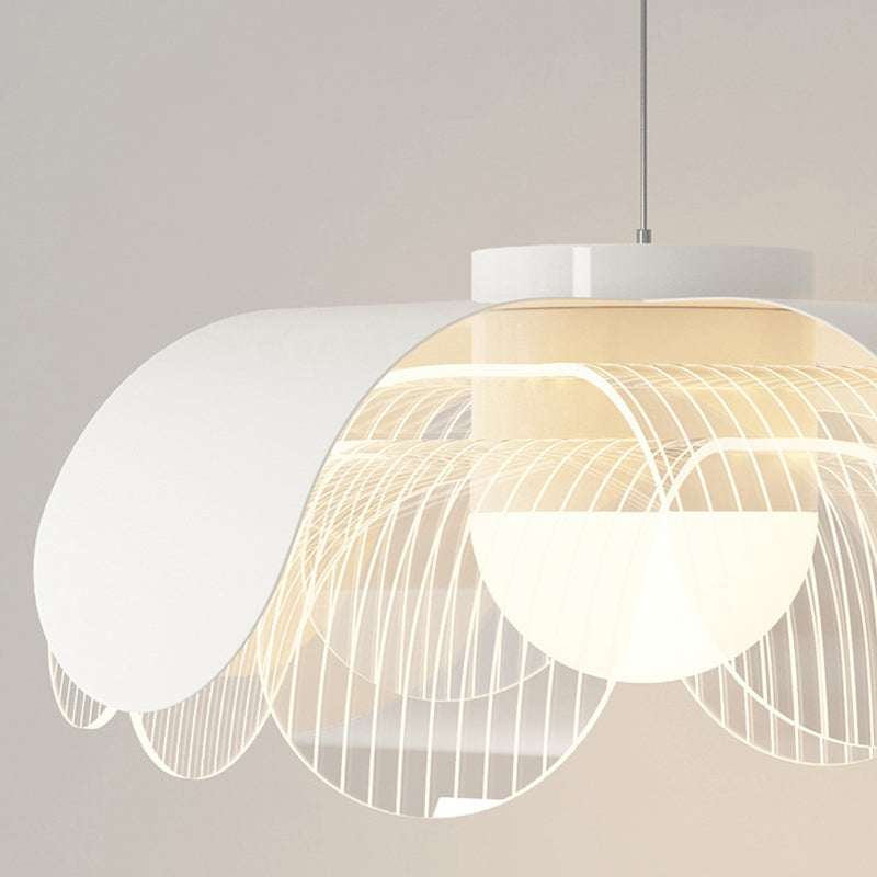 Traditionelle französische Zweig-runde Acryl-Eisen-LED-Pendelleuchte für Wohnzimmer 