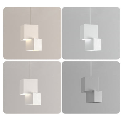 Moderne minimalistische quadratische Box Eisen LED Pendelleuchte für Wohnzimmer 