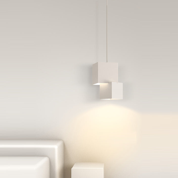 Moderne minimalistische quadratische Box Eisen LED Pendelleuchte für Wohnzimmer 