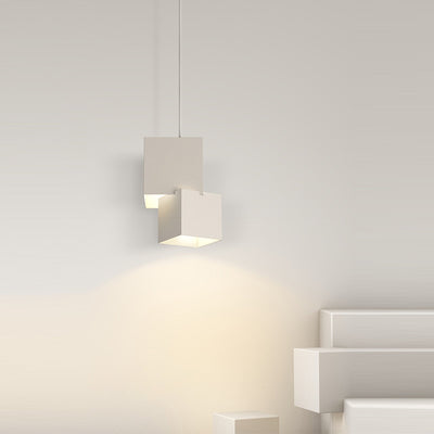 Moderne minimalistische quadratische Box Eisen LED Pendelleuchte für Wohnzimmer 