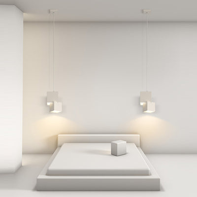Moderne minimalistische quadratische Box Eisen LED Pendelleuchte für Wohnzimmer 