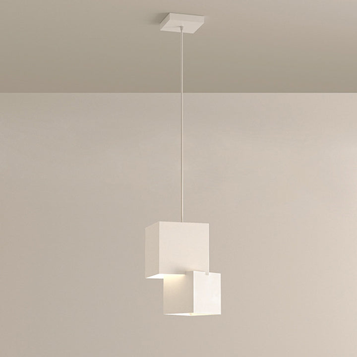 Moderne minimalistische quadratische Box Eisen LED Pendelleuchte für Wohnzimmer 
