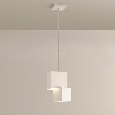 Moderne minimalistische quadratische Box Eisen LED Pendelleuchte für Wohnzimmer 