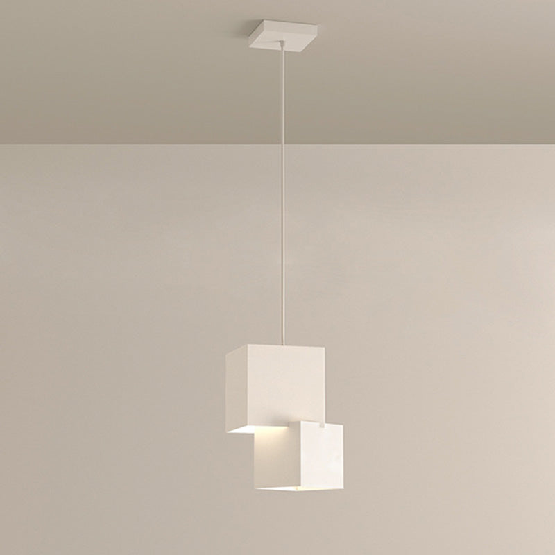 Moderne minimalistische quadratische Box Eisen LED Pendelleuchte für Wohnzimmer 