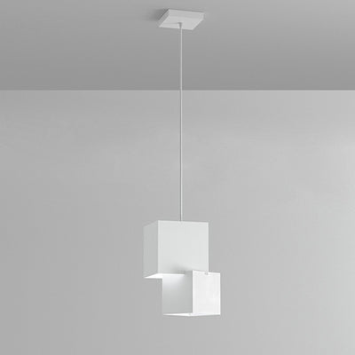 Moderne minimalistische quadratische Box Eisen LED Pendelleuchte für Wohnzimmer 