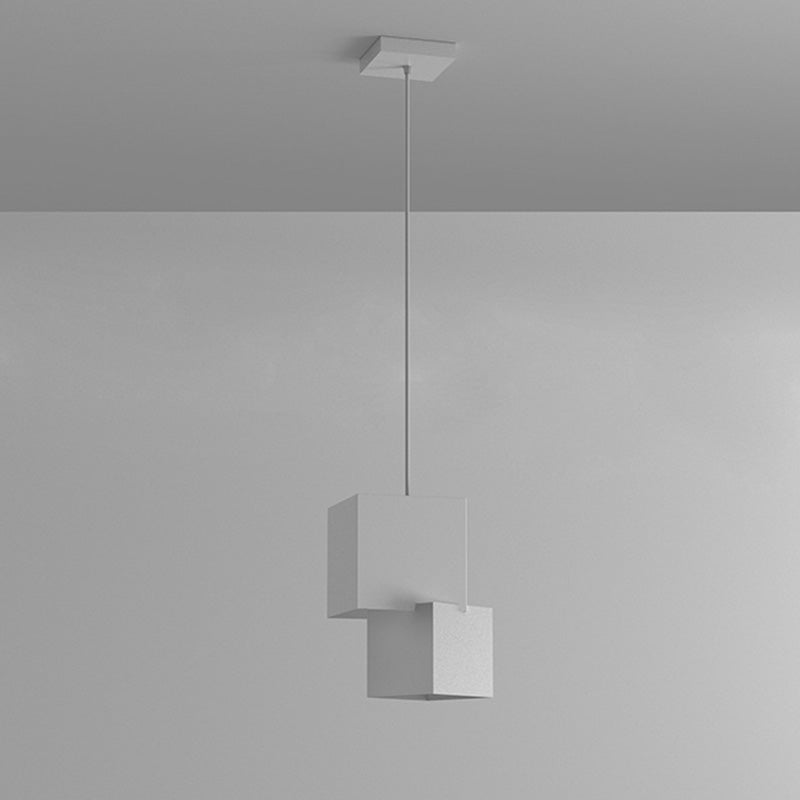 Moderne minimalistische quadratische Box Eisen LED Pendelleuchte für Wohnzimmer 