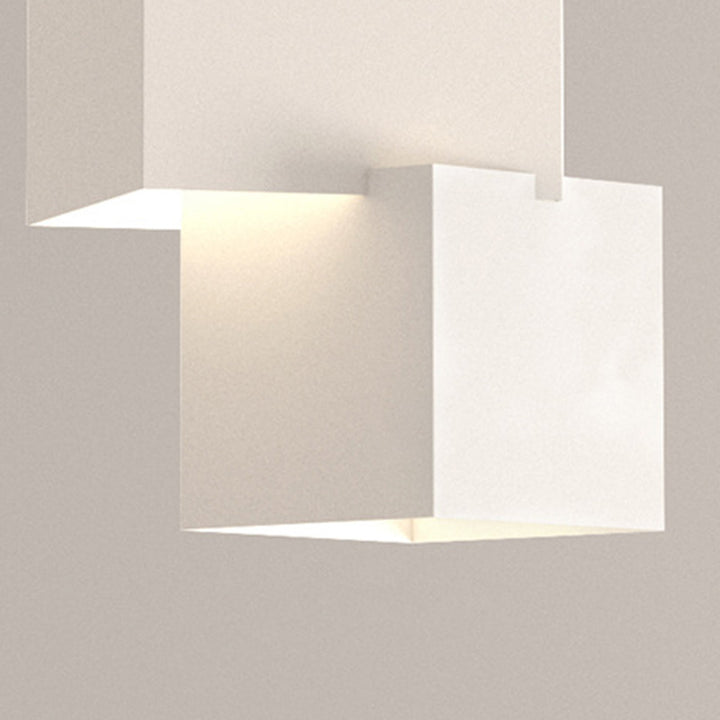 Moderne minimalistische quadratische Box Eisen LED Pendelleuchte für Wohnzimmer 