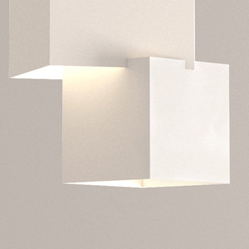 Moderne minimalistische quadratische Box Eisen LED Pendelleuchte für Wohnzimmer 