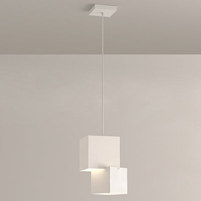 Moderne minimalistische quadratische Box Eisen LED Pendelleuchte für Wohnzimmer 