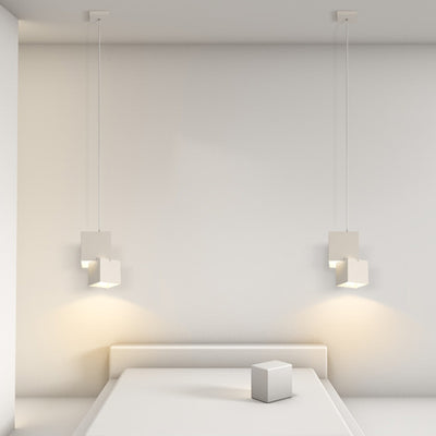 Moderne minimalistische quadratische Box Eisen LED Pendelleuchte für Wohnzimmer 