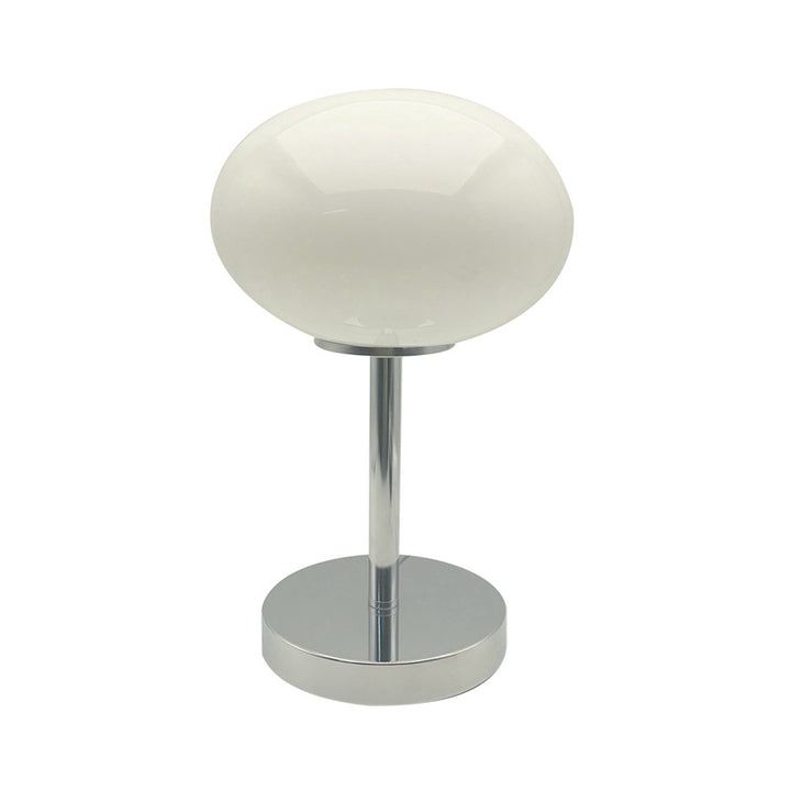 Moderne minimalistische flache Kugel Glas Eisen 1-Licht Tischlampe für Wohnzimmer 