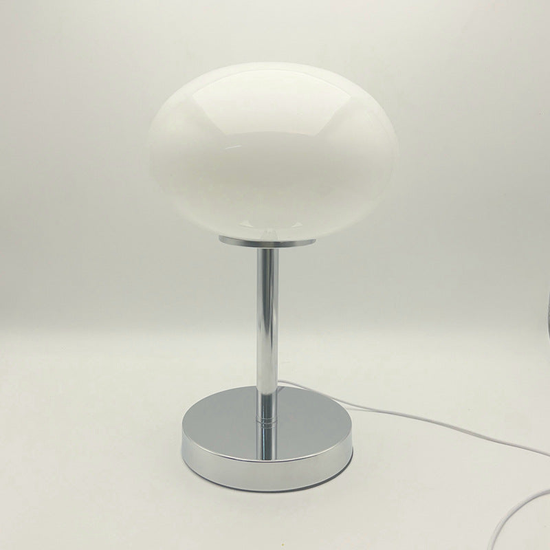Moderne minimalistische flache Kugel Glas Eisen 1-Licht Tischlampe für Wohnzimmer 