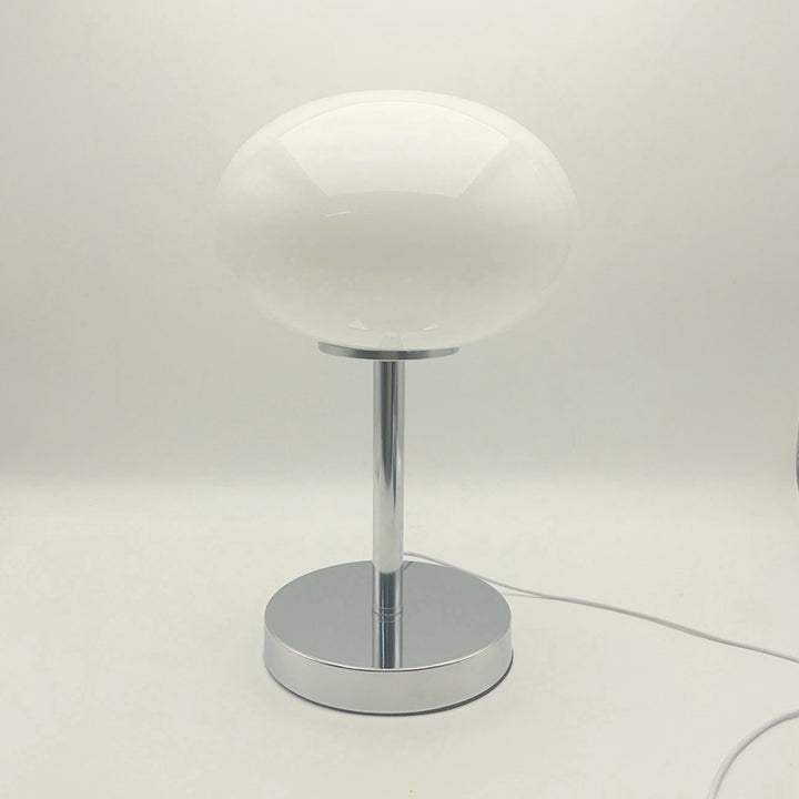 Moderne minimalistische flache Kugel Glas Eisen 1-Licht Tischlampe für Wohnzimmer 
