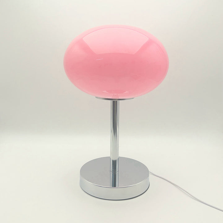Moderne minimalistische flache Kugel Glas Eisen 1-Licht Tischlampe für Wohnzimmer 