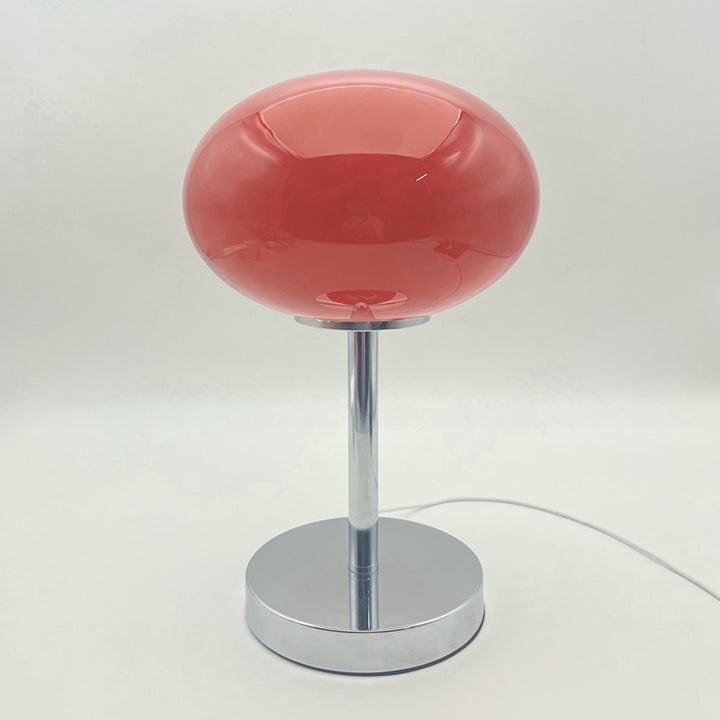 Moderne minimalistische flache Kugel Glas Eisen 1-Licht Tischlampe für Wohnzimmer 