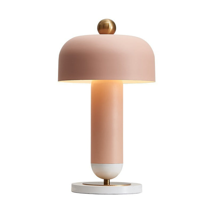 Lampe de table moderne minimaliste cylindrique en fer à 1 lumière pour chambre 