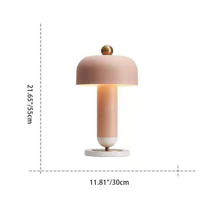 Lampe de table moderne minimaliste cylindrique en fer à 1 lumière pour chambre 