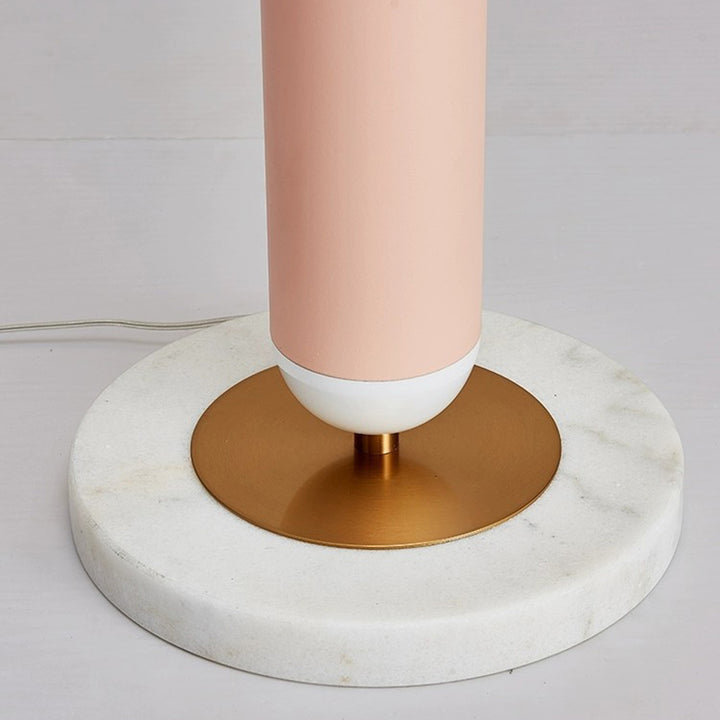 Lampe de table moderne minimaliste cylindrique en fer à 1 lumière pour chambre 
