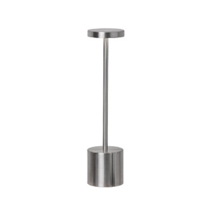 Lampe de table LED en métal cylindrique ronde minimaliste moderne pour salon 