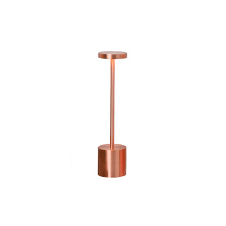 Lampe de table LED en métal cylindrique ronde minimaliste moderne pour salon 