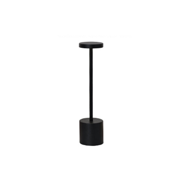 Lampe de table LED en métal cylindrique ronde minimaliste moderne pour salon 
