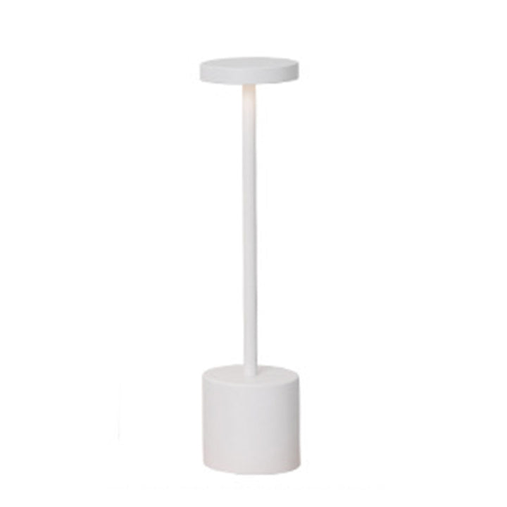 Lampe de table LED en métal cylindrique ronde minimaliste moderne pour salon 