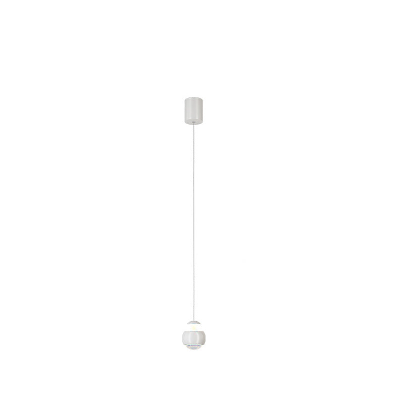 Suspension LED Moderne Minimaliste en Acrylique et Fer avec Orbe Élévable pour Salon 