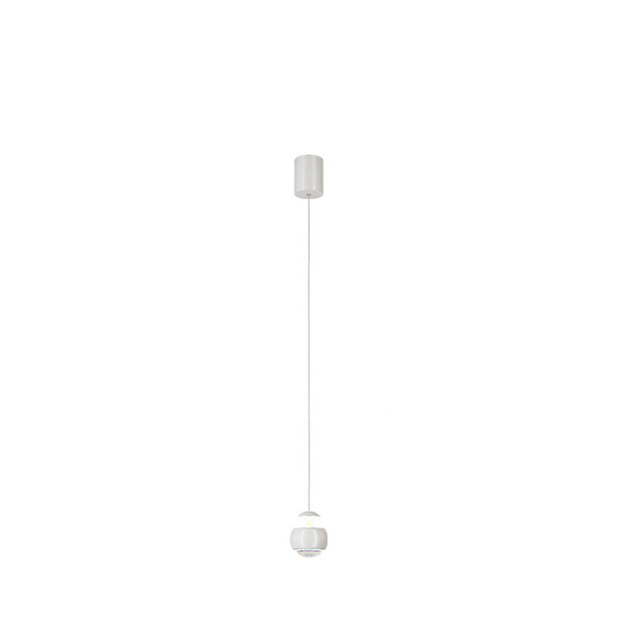 Suspension LED Moderne Minimaliste en Acrylique et Fer avec Orbe Élévable pour Salon 