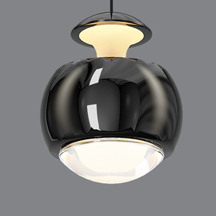 Suspension LED Moderne Minimaliste en Acrylique et Fer avec Orbe Élévable pour Salon 